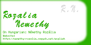 rozalia nemethy business card
