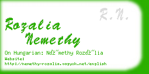 rozalia nemethy business card
